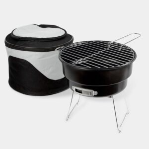 asador con hielera camping