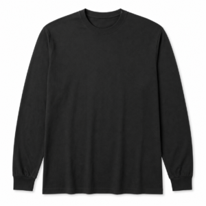mockup playera manga larga negra